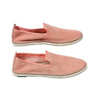 Seavees Ocean Park Espadrille Slip On Shoes Suede Pink Womens Size 8‎ EUC